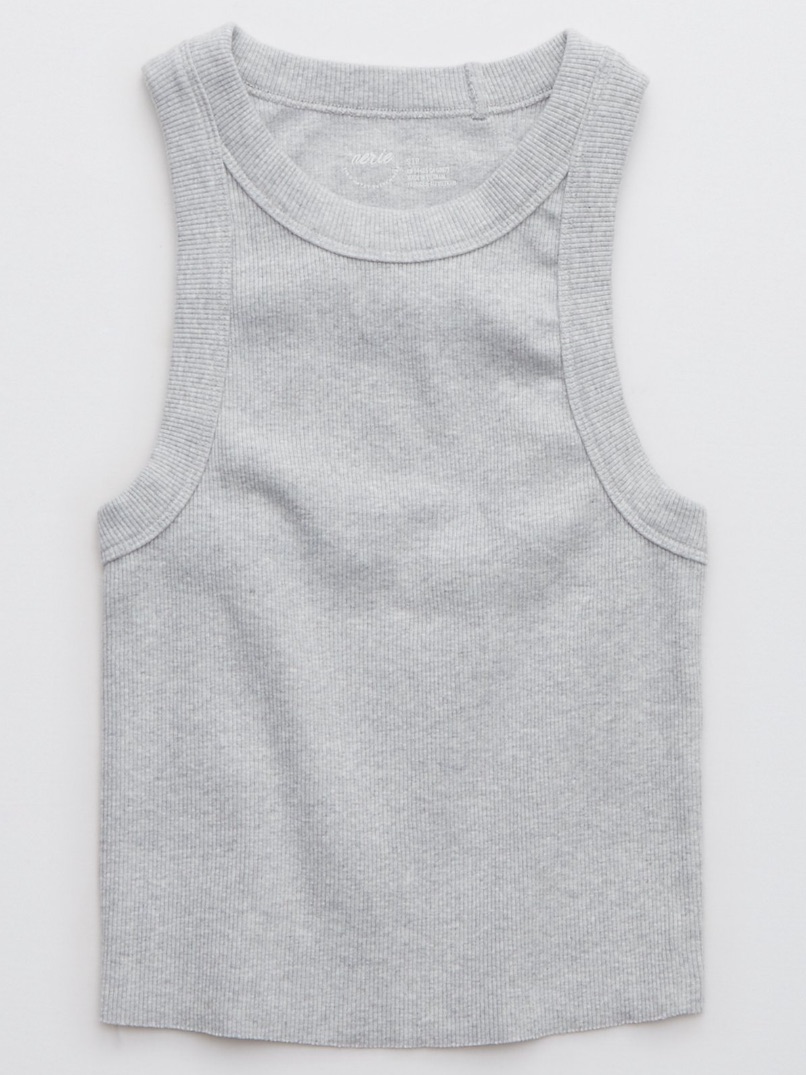 Aerie Light Gray Ribbed Tank Top